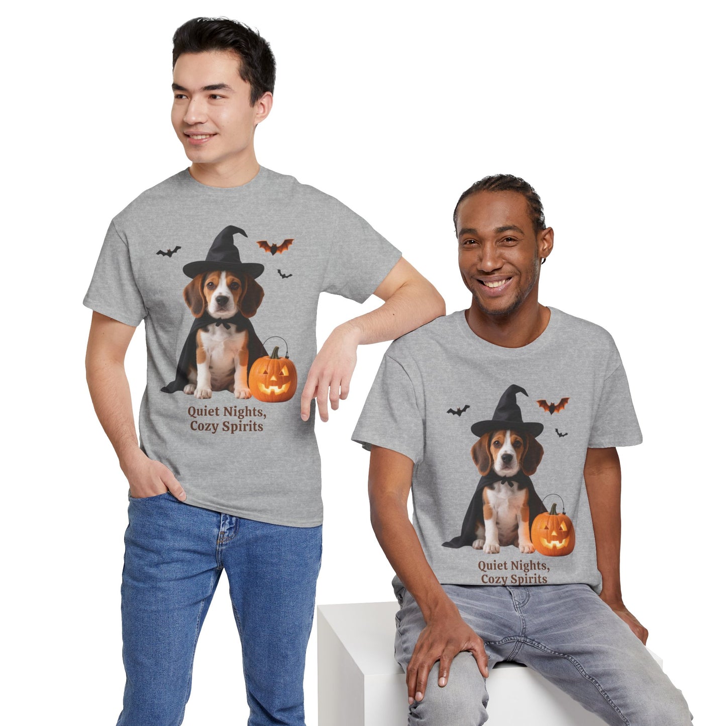 Midnight Pumpkin Glow Pup Tee — Cozy Witch Dog Shirt for Fall & Halloween Lovers