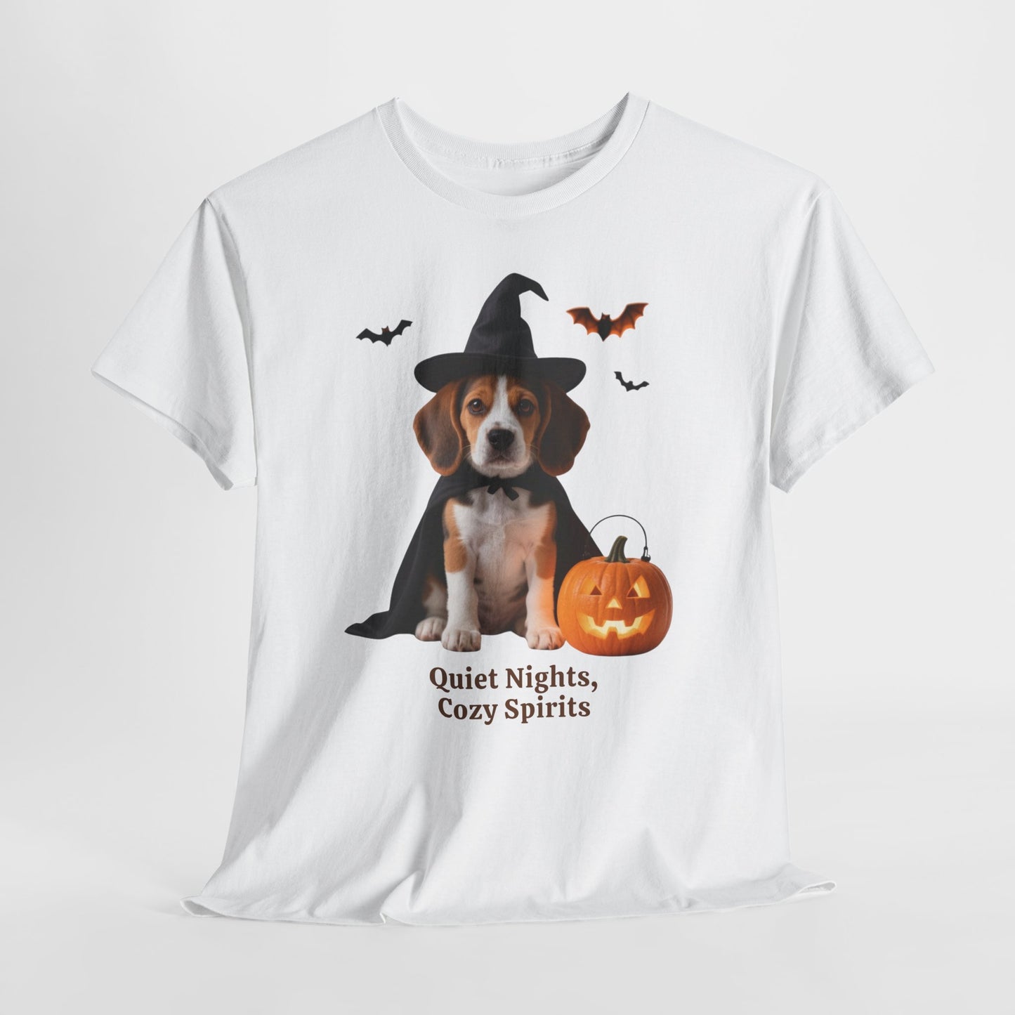 Midnight Pumpkin Glow Pup Tee — Cozy Witch Dog Shirt for Fall & Halloween Lovers