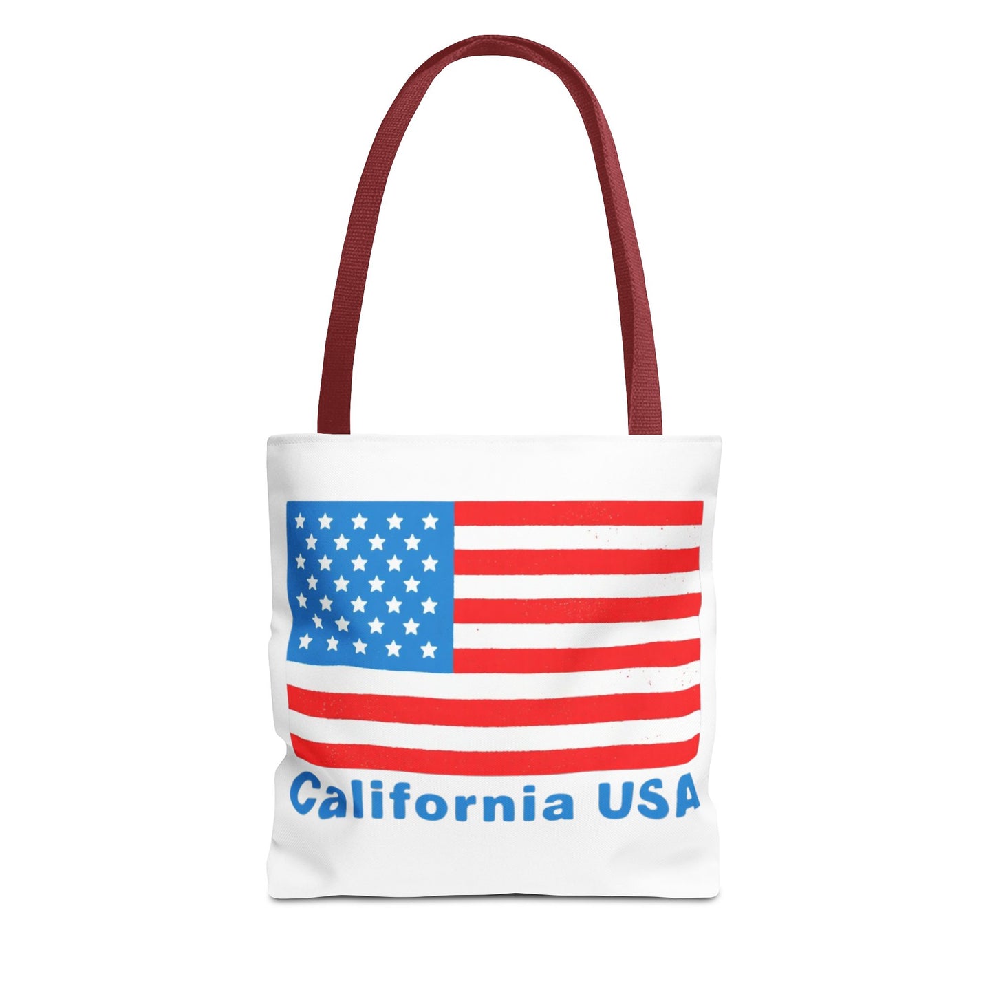 California Bear Pride Tote – Bold USA Flag Canvas Bag for Everyday Carry