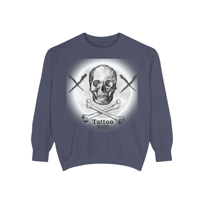 💀 Tattoo Skull Crewneck | Custom Unisex Sweatshirt