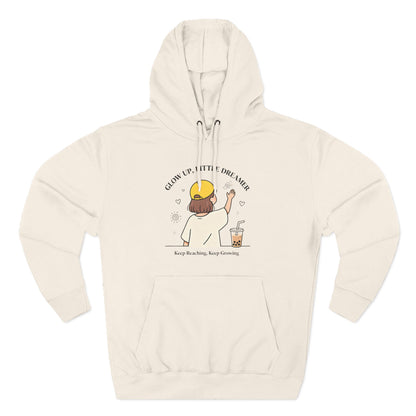 Kawaii Cat Café Hoodie – Soft Fleece Pullover with Relaxed Dreamer Message