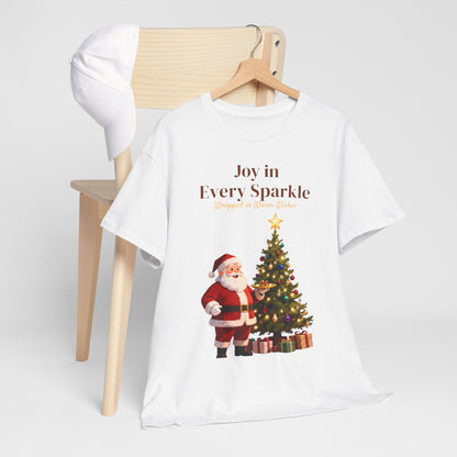 Cozy Santa & Tree Christmas T-Shirt – Festive Holiday Tee for Joyful Winter Days