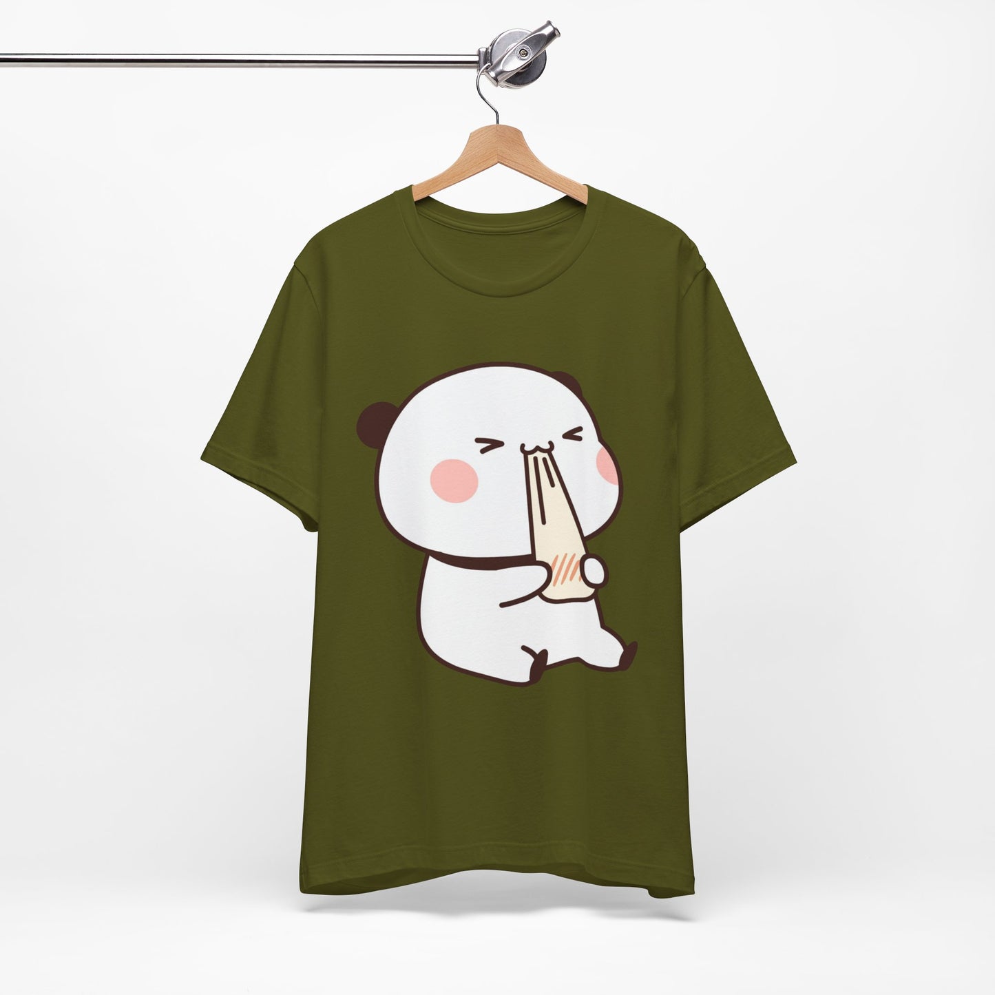 Cute Ramen Panda Tee – Whimsical Noodle Bowl Illustration Shirt