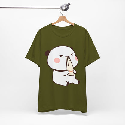 Cute Ramen Panda Tee – Whimsical Noodle Bowl Illustration Shirt