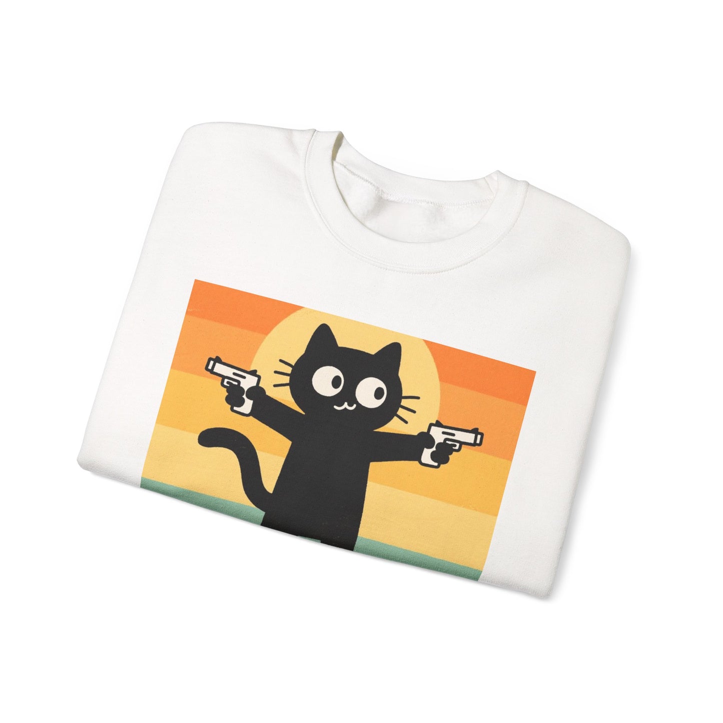 Claw Power Vintage Sweatshirt – Bold Cat Graphic with Retro Edge and Street Cool Vibe
