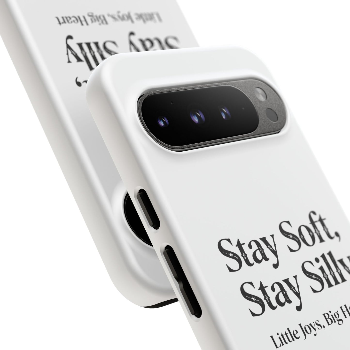 Orange Cat Aesthetic Phone Case – Stay Soft, Stay Silly | Custom Text Available | Little Joys, Big Heart