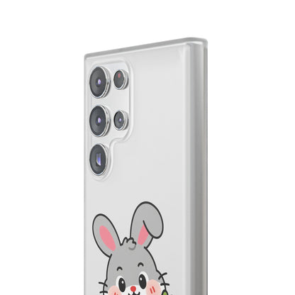 Playful Bunny Holding Carrot Phone Case – Soft, Charming Protective Cover