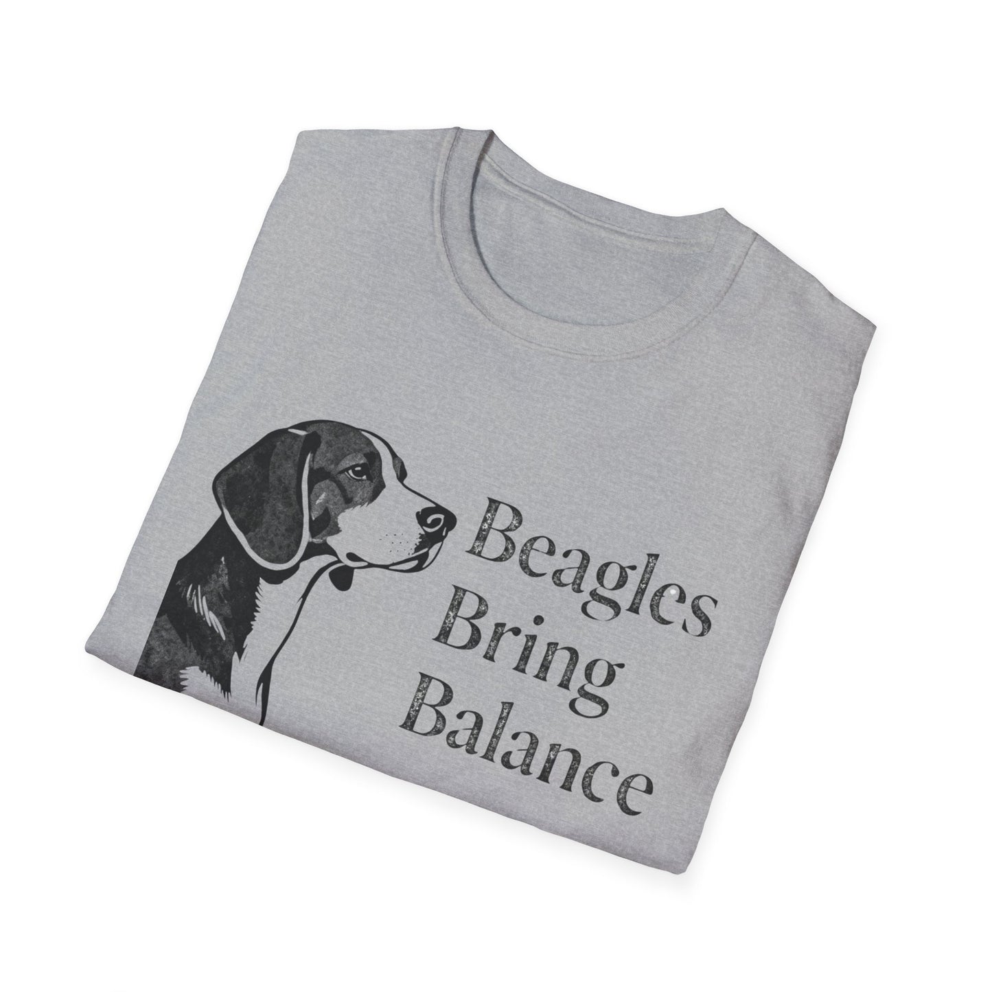 Serene Beagle Graphic Tee – Classic Monochrome Dog Lover Shirt with Peaceful Vibes