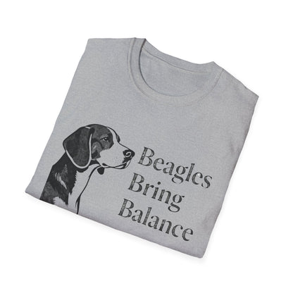 Serene Beagle Graphic Tee – Classic Monochrome Dog Lover Shirt with Peaceful Vibes