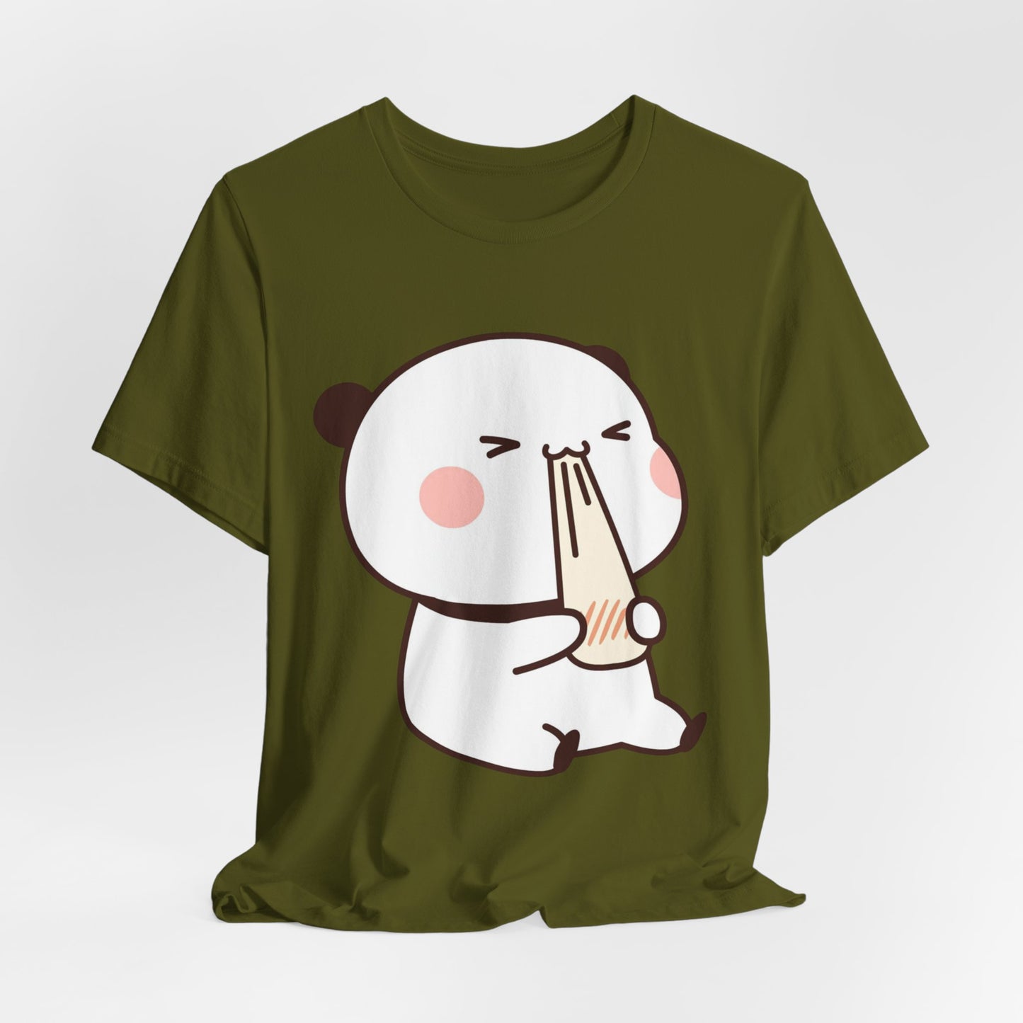 Cute Ramen Panda Tee – Whimsical Noodle Bowl Illustration Shirt