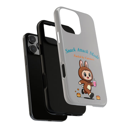 Bunny Bite Delight Phone Case – Cute Rabbit Snacking Design for Food Lovers