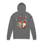 Warm Hearts, Merry Moments” Christmas Hoodie Tee – Cozy Reindeer & Santa Long Sleeve for Holiday Cheer