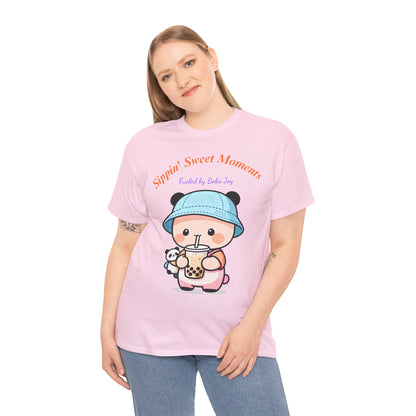 Kawaii Boba Panda T-Shirt – Cute Bubble Tea Lover Graphic Tee for Everyday Sweet Vibes