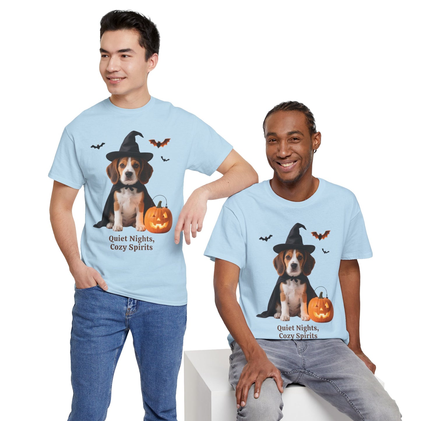 Midnight Pumpkin Glow Pup Tee — Cozy Witch Dog Shirt for Fall & Halloween Lovers