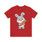 Sweet Bunny & Carrot Graphic Tee – Soft Pastel Rabbit Illustration Shirt