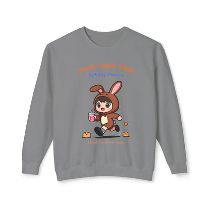 Kawaii Bunny Snack Lover Crewneck – Cute Cartoon Pullover for Cozy Everyday Style
