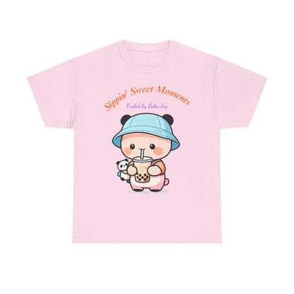 Kawaii Boba Panda T-Shirt – Cute Bubble Tea Lover Graphic Tee for Everyday Sweet Vibes