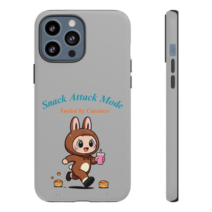 Bunny Bite Delight Phone Case – Cute Rabbit Snacking Design for Food Lovers