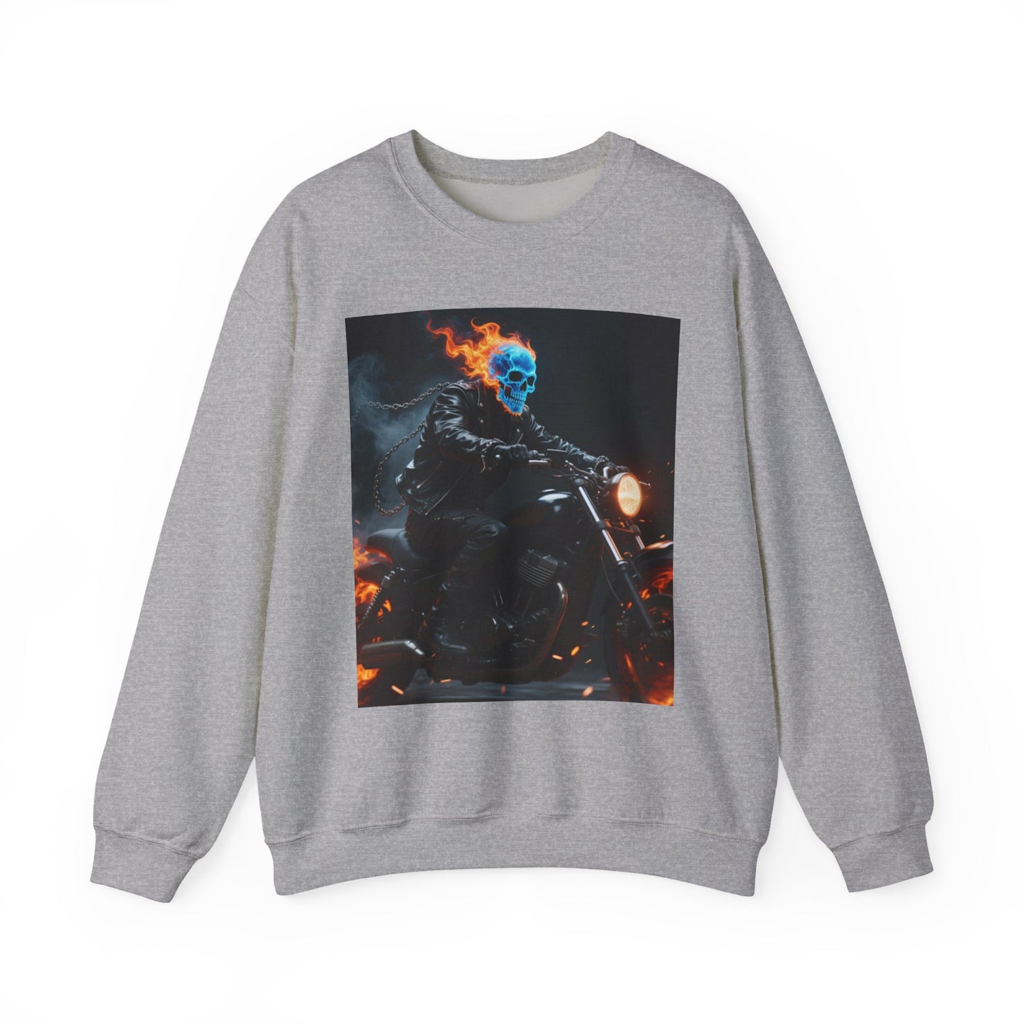 Ghost Rider Fire Skull Sweatshirt – Cool Unisex Biker Style