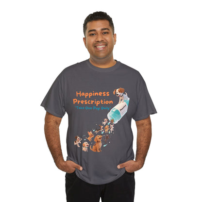 Prescription for Joy T-Shirt – Playful Dog Lover Tee with Cute Puppies and Positive Vibes