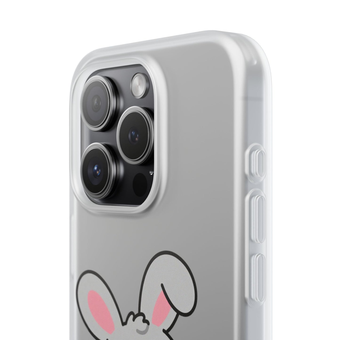 Playful Bunny Holding Carrot Phone Case – Soft, Charming Protective Cover
