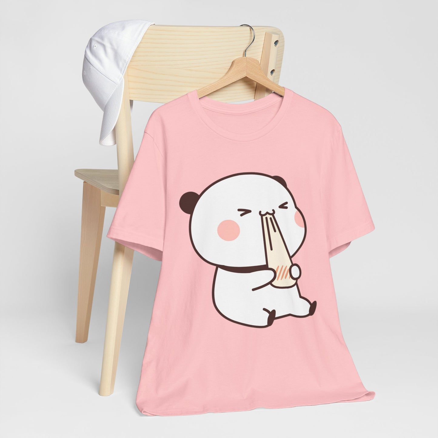 Cute Ramen Panda Tee – Whimsical Noodle Bowl Illustration Shirt