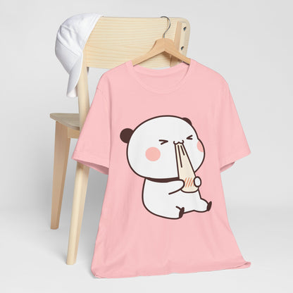 Cute Ramen Panda Tee – Whimsical Noodle Bowl Illustration Shirt