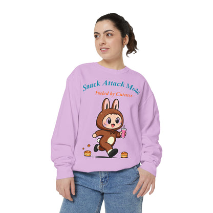 Kawaii Bunny Snack Lover Sweatshirt – Playful Costume Graphic Pullover for Cute Aesthetic Fans