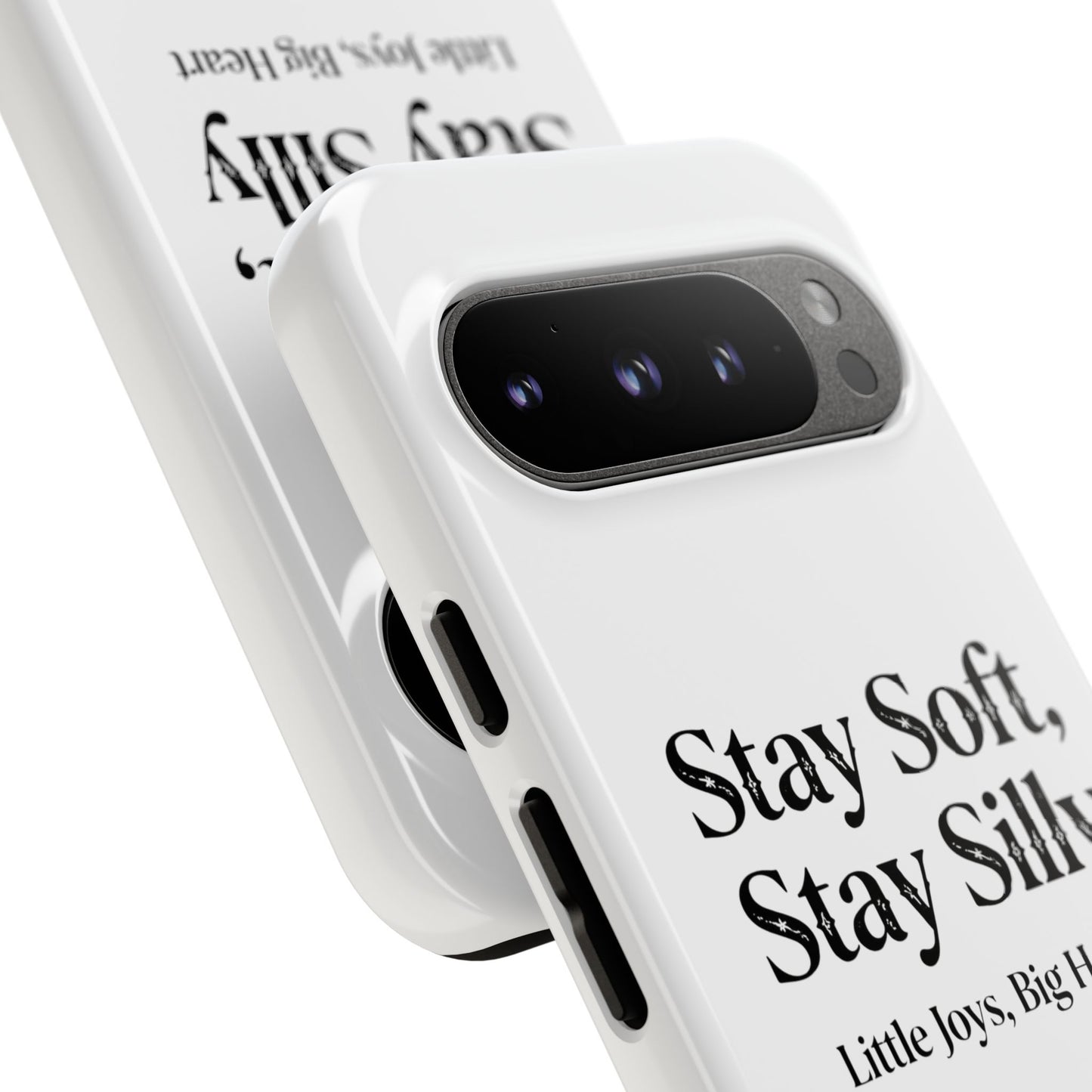 Orange Cat Aesthetic Phone Case – Stay Soft, Stay Silly | Custom Text Available | Little Joys, Big Heart