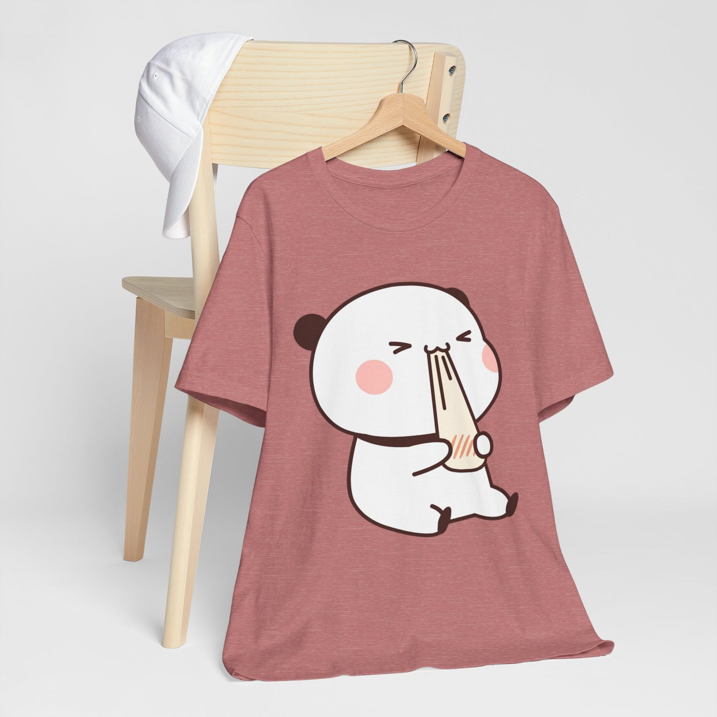 Cute Ramen Panda Tee – Whimsical Noodle Bowl Illustration Shirt