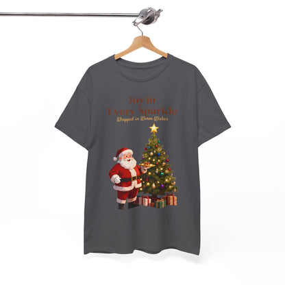 Cozy Santa & Tree Christmas T-Shirt – Festive Holiday Tee for Joyful Winter Days