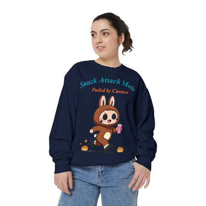 Kawaii Bunny Snack Lover Sweatshirt – Playful Costume Graphic Pullover for Cute Aesthetic Fans