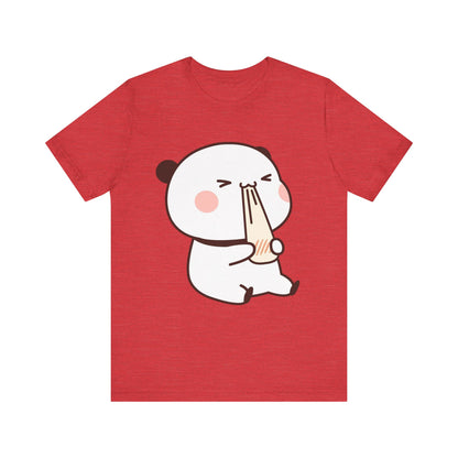 Cute Ramen Panda Tee – Whimsical Noodle Bowl Illustration Shirt