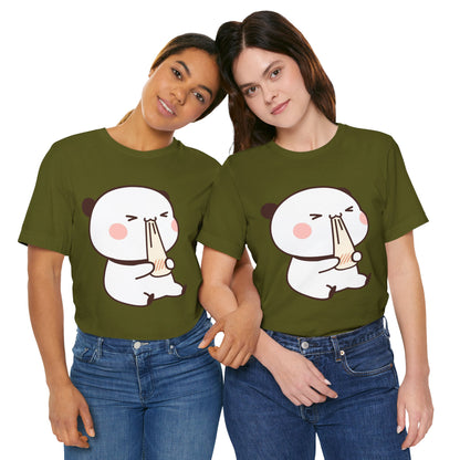 Cute Ramen Panda Tee – Whimsical Noodle Bowl Illustration Shirt