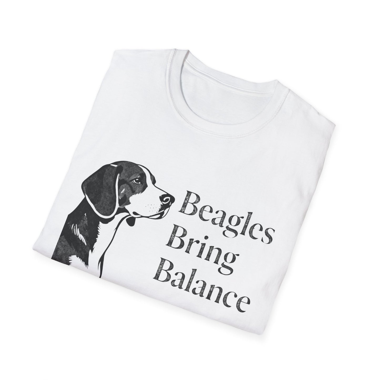 Serene Beagle Graphic Tee – Classic Monochrome Dog Lover Shirt with Peaceful Vibes