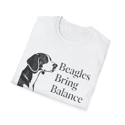 Serene Beagle Graphic Tee – Classic Monochrome Dog Lover Shirt with Peaceful Vibes