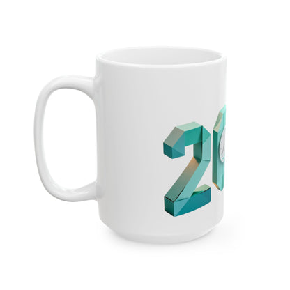 2026 Geometric Celebration Mug – Stylish New Year Cup for Coffee & Cozy Moments