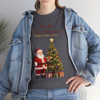Cozy Santa & Tree Christmas T-Shirt – Festive Holiday Tee for Joyful Winter Days