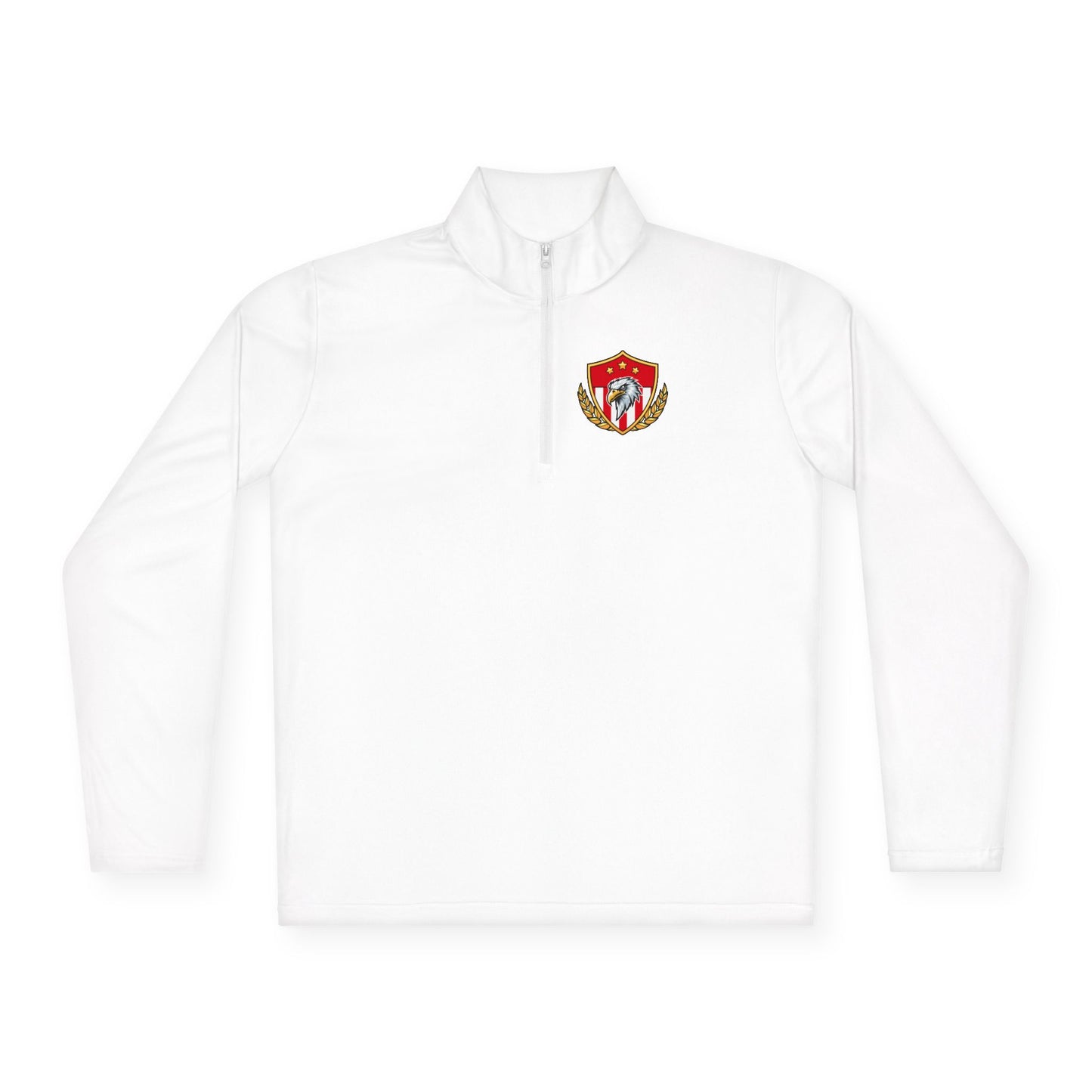 Heritage Quarter-Zip Pullover – Classic Military-Inspired Sweatshirt with Vintage Embroidered Crest