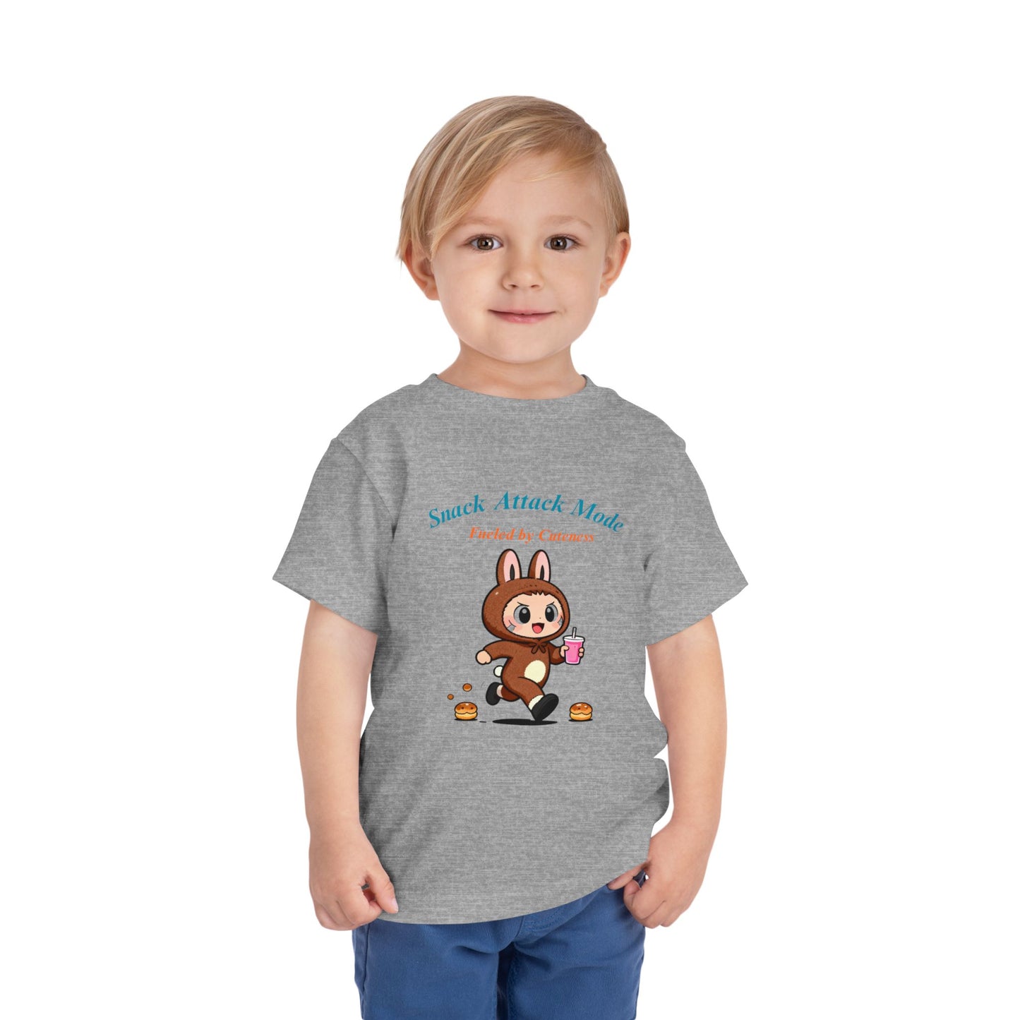 Snack Attack Bunny Tee for Toddlers – Cute Food-Loving Kids Graphic Shirt