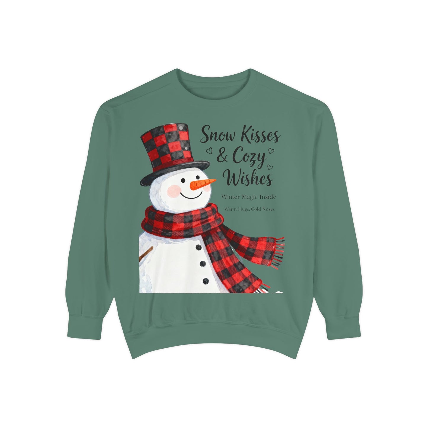 Warm Winter Plaid Snowman Sweatshirt – Cozy Holiday Crewneck for Christmas Cheer
