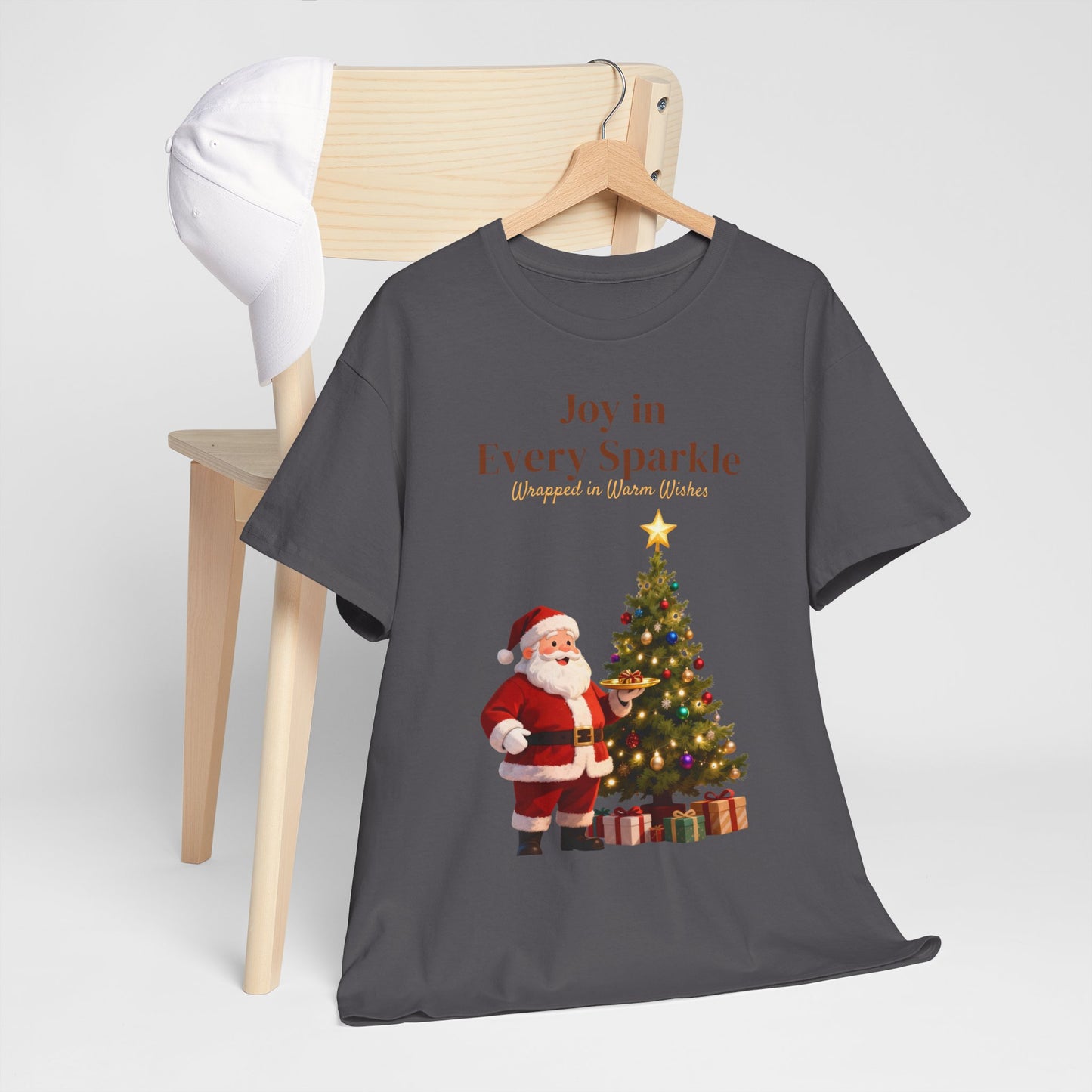 Cozy Santa & Tree Christmas T-Shirt – Festive Holiday Tee for Joyful Winter Days
