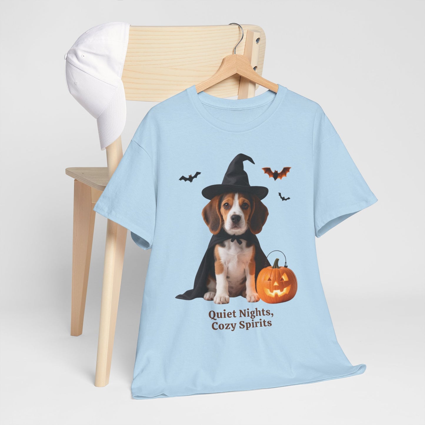 Midnight Pumpkin Glow Pup Tee — Cozy Witch Dog Shirt for Fall & Halloween Lovers
