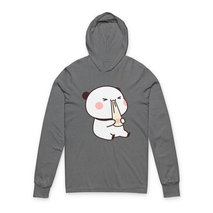 Kawaii Panda Ramen Hoodie – Cute Noodle-Loving Bear Graphic Hooded Tee for Cozy Street Style