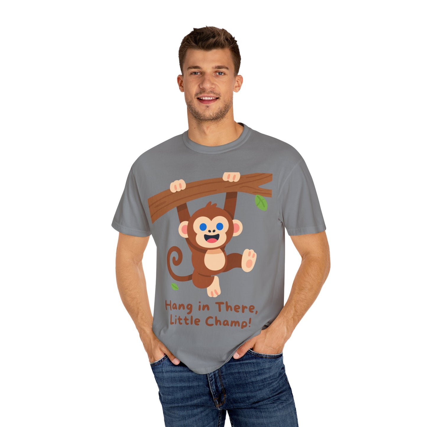 Little Champ Monkey Tee – Adorable “Hang In There” Kids Shirt for Everyday Adventure