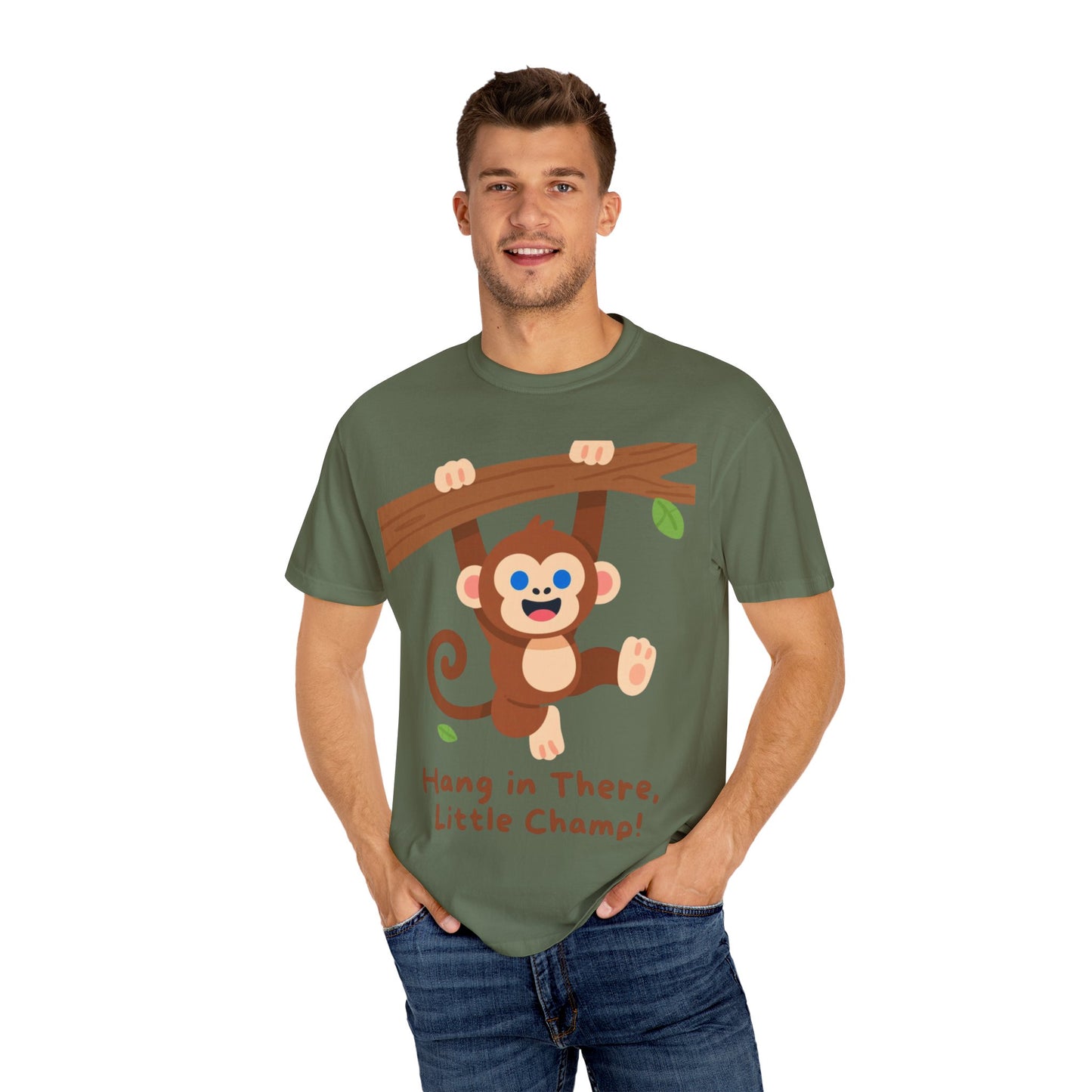 Little Champ Monkey Tee – Adorable “Hang In There” Kids Shirt for Everyday Adventure