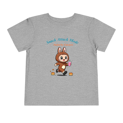 Snack Attack Bunny Tee for Toddlers – Cute Food-Loving Kids Graphic Shirt