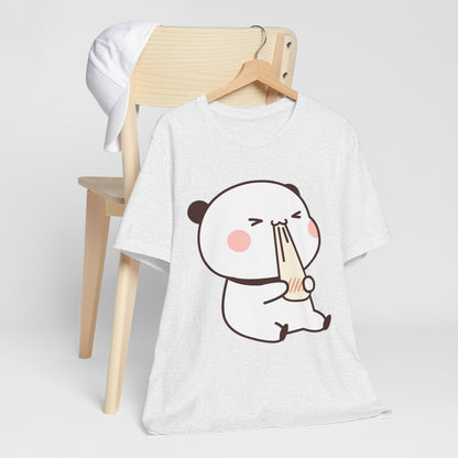 Cute Ramen Panda Tee – Whimsical Noodle Bowl Illustration Shirt