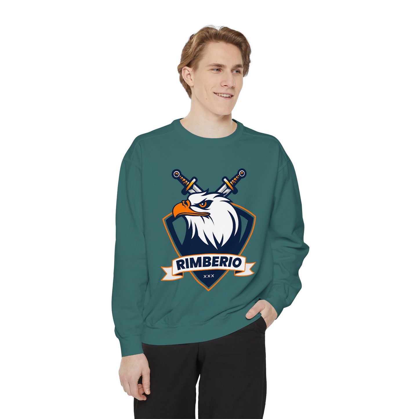 Rimbeirio Eagle Tattoo Sweatshirt – Bold Unisex Streetwear, Freedom Spirit Style