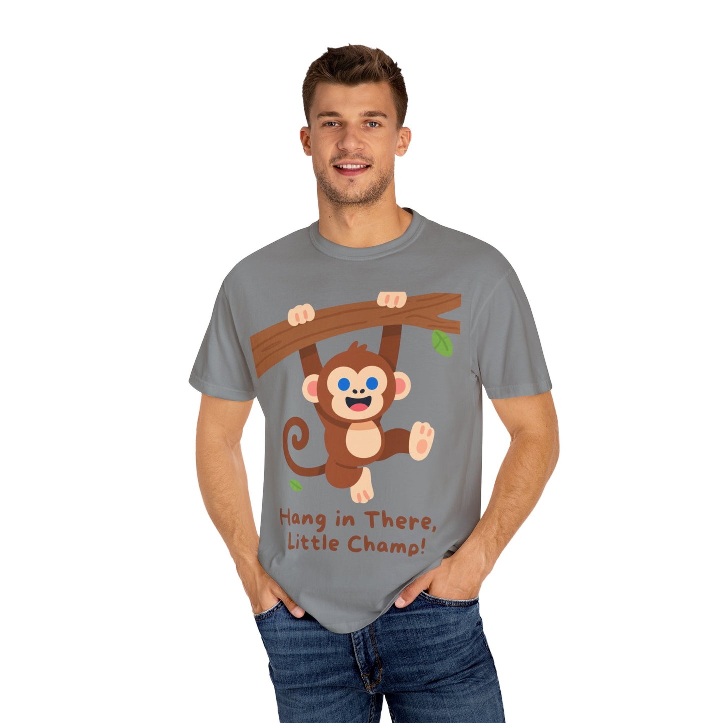 Little Champ Monkey Tee – Adorable “Hang In There” Kids Shirt for Everyday Adventure